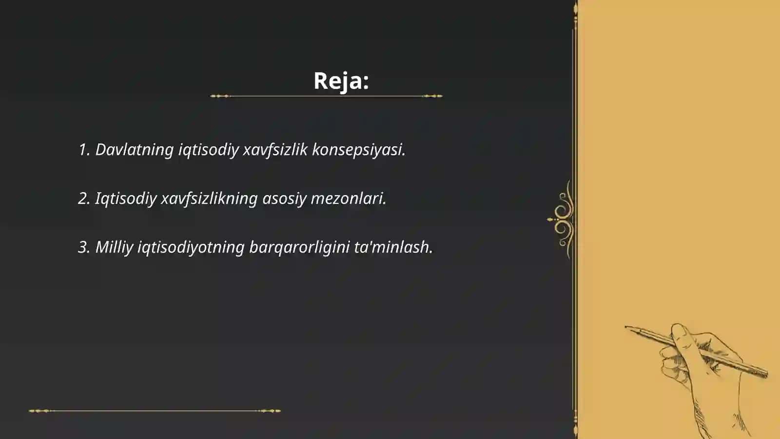 Davlatning iqtisodiy xavfsizlikni taminlash vazifalari 2