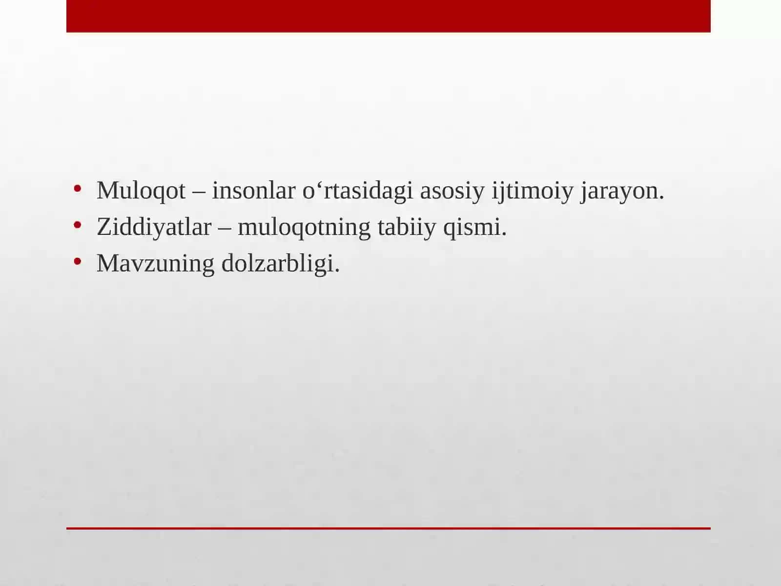 Muloqot jarayonidagi ziddiyatlar 2