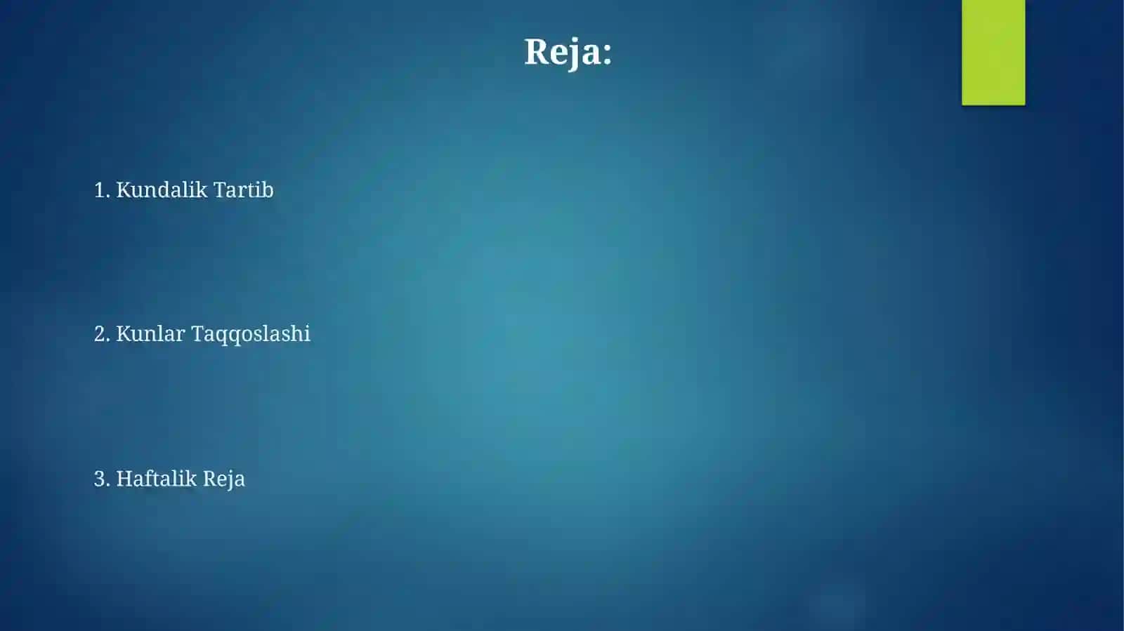 Kundalik Tartib 2