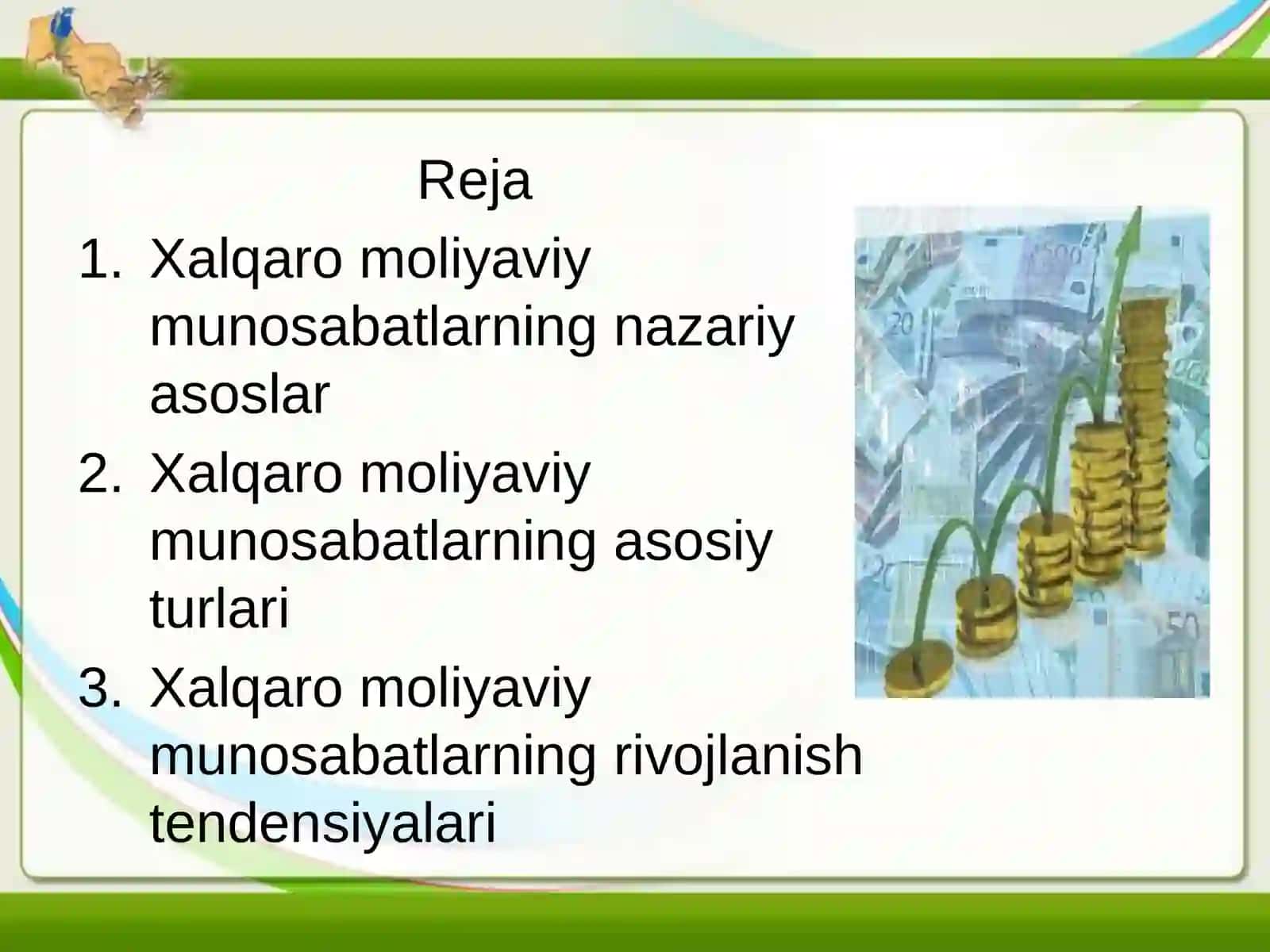 Xalqaro moliyaviy munosabatlarning turlari va ularning rivojlanishi 2