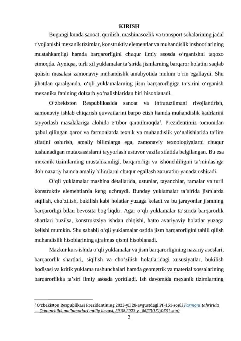 O‘QLI YUKLAMALARNING JISM BARQARORLIGIGA TA’SIRI 2