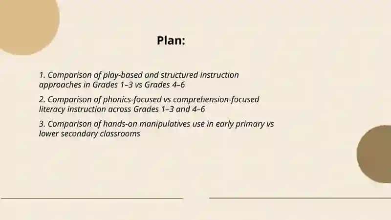 Comparison of Teaching Methodologies in Primary and Lower Secondary Education 2