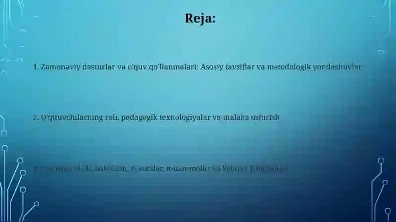 Maktabgacha ta'lim bo'yicha zamonaviy dasturlar va darsliklar 2