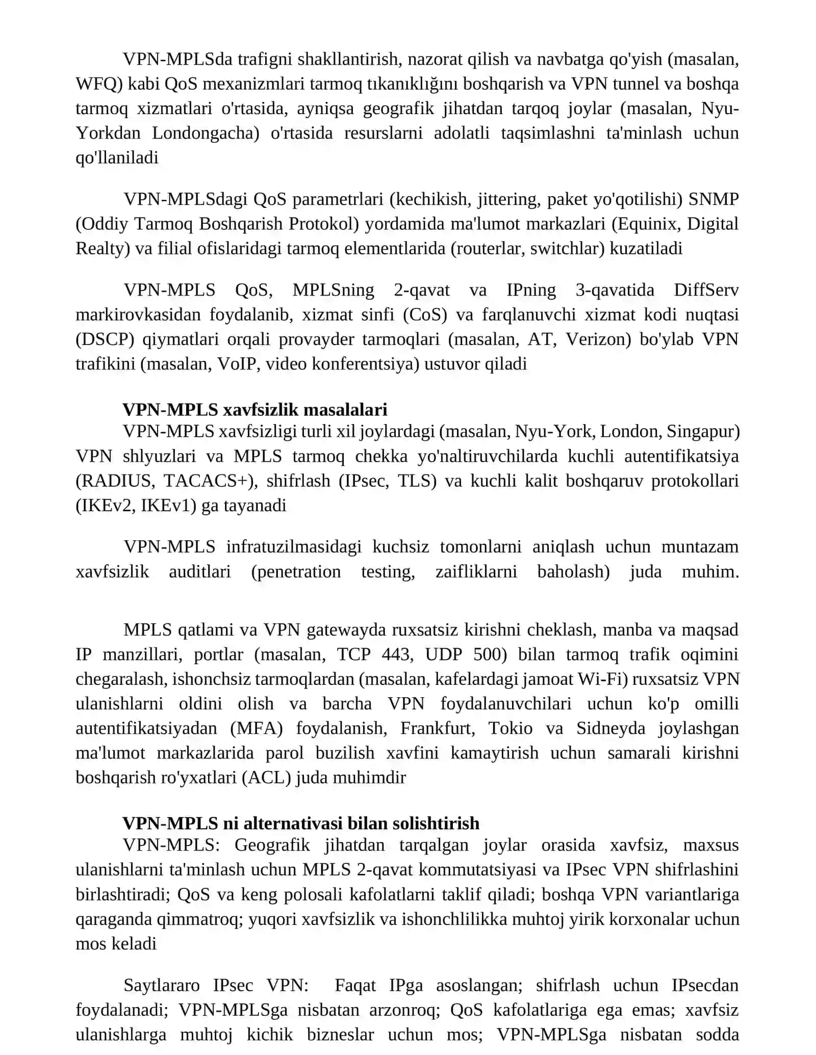 VPN-MPLS texnologiyasi Virtual Xususiy Tarmoqlar 2
