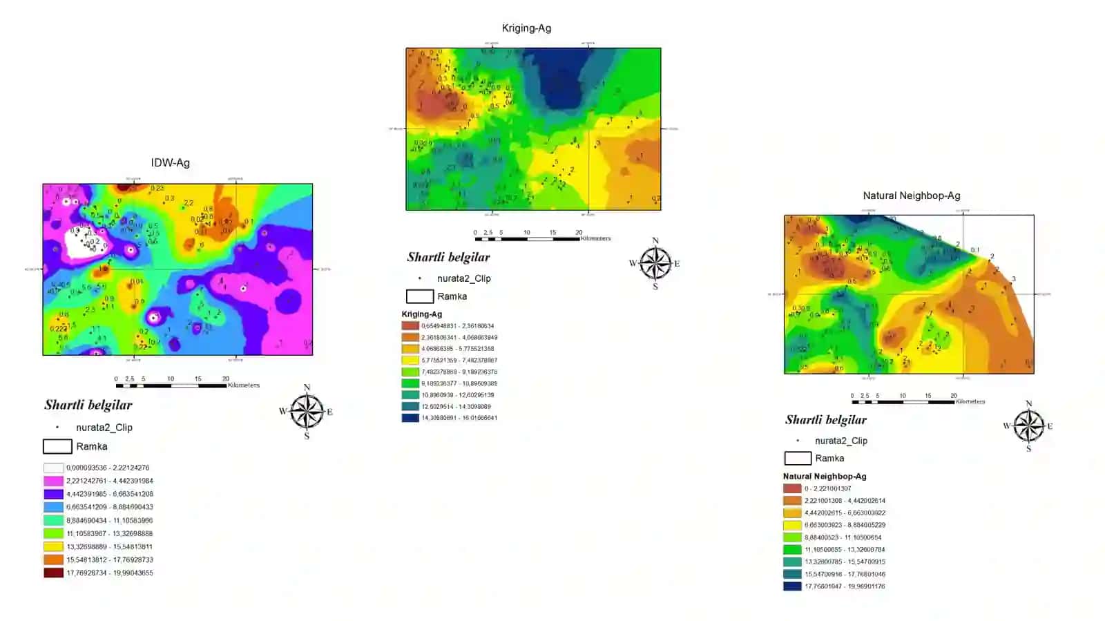 Geoinformatsion tizimlar- Interpolatsiya qilish usuli 2