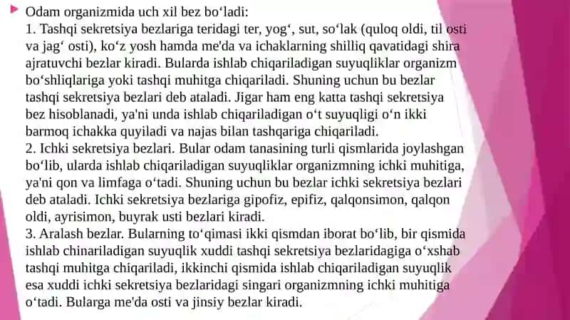 Bez sekretsiyasining ultrastruktura asoslari 2