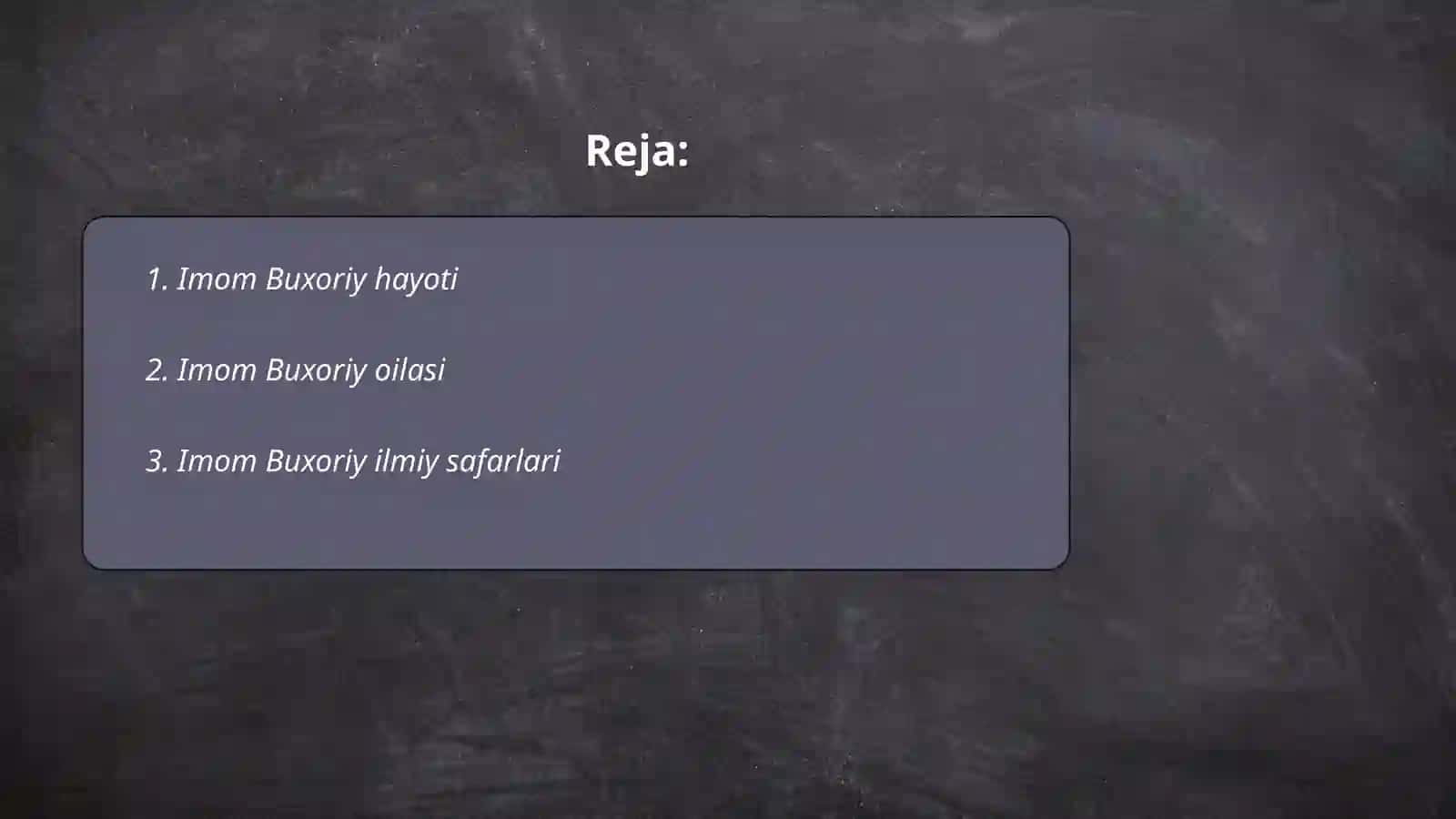 Imom buxoriy haqida 2