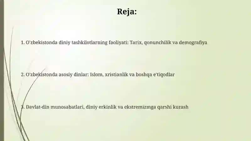 O'zbekistonda faoliyat yurituvchi diniy tashkilotlar 2