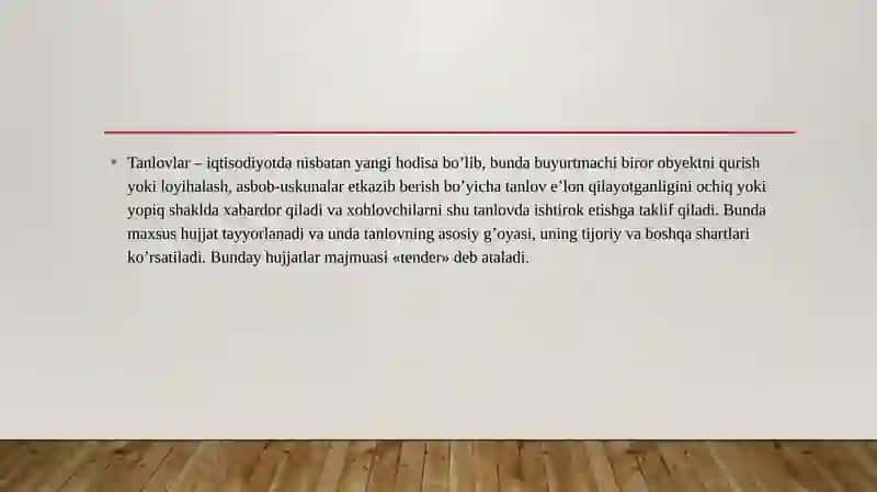 Kapital qurilishda tanlovni tashkil etish 2