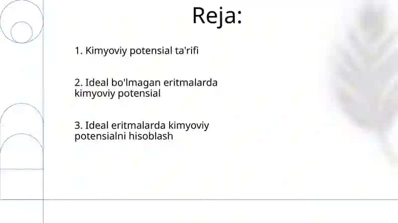 Kimyoviy potensialni hisoblash 2