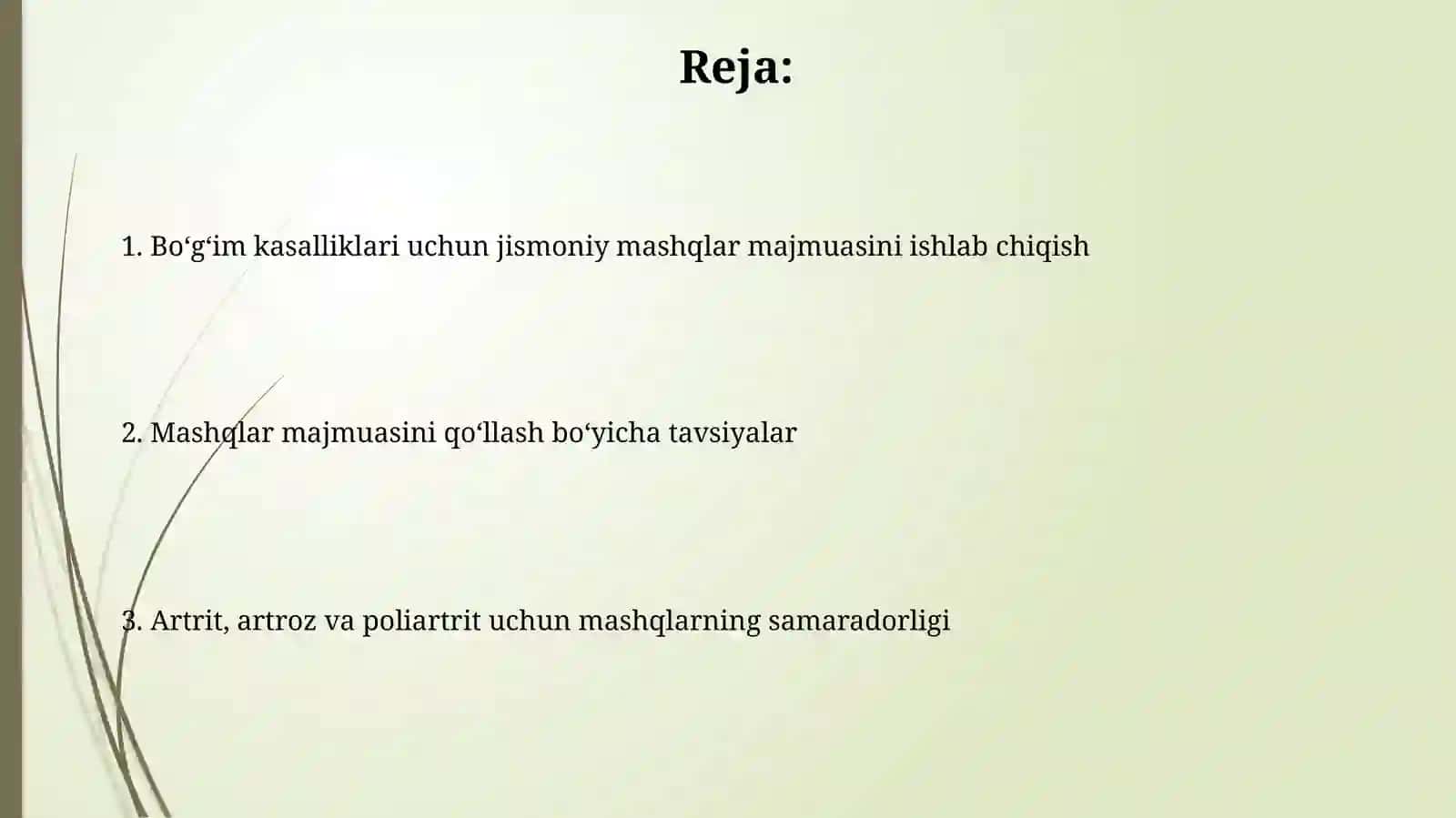 Jismoniy mashqlar majmuasi 2