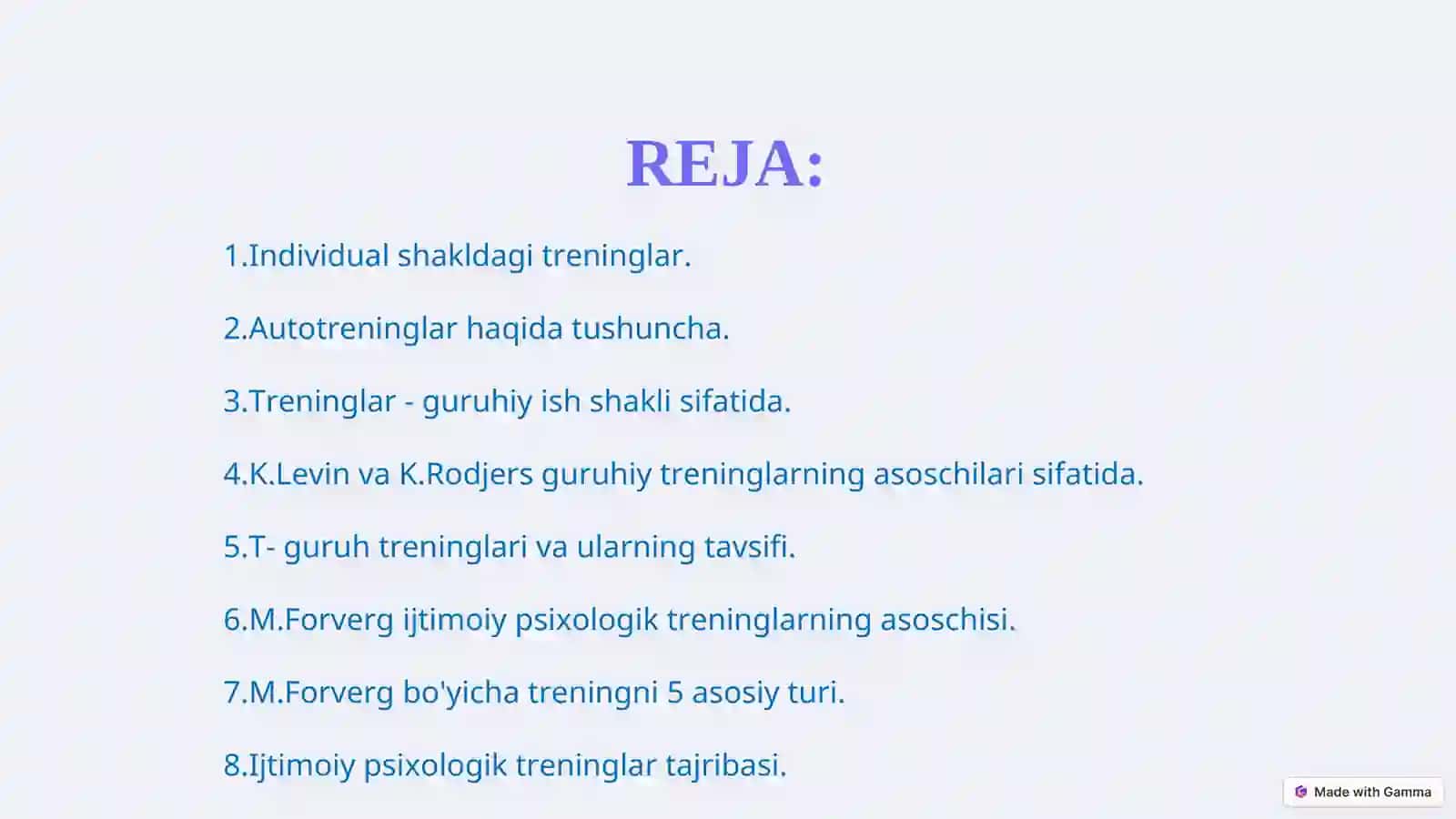 Psixologik treninglarning tarixiy rivojlanishi 2