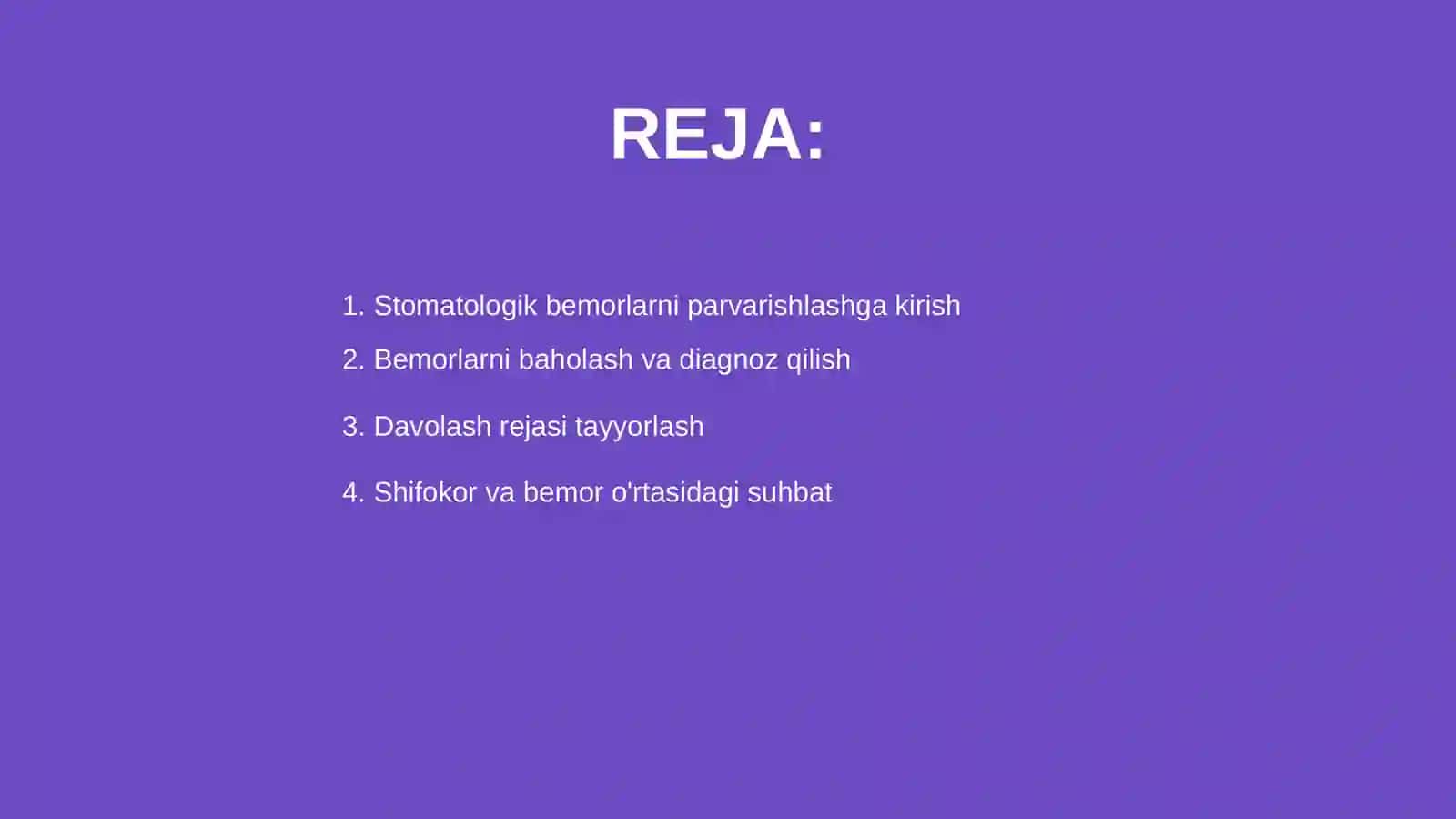 Stomatologik bemorlarni parvarishlash 2