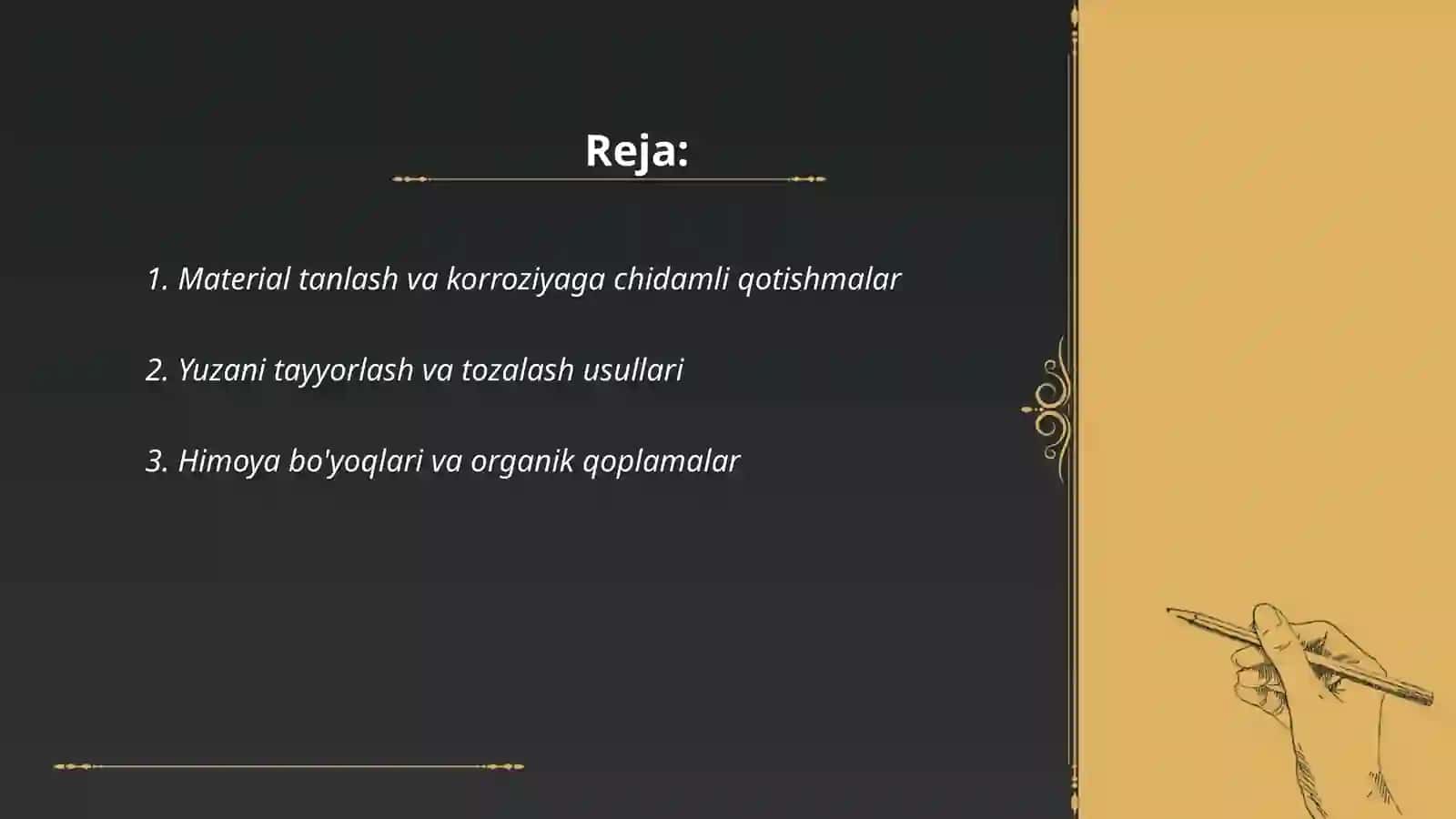 Karroziya kamaytirish yollari 2