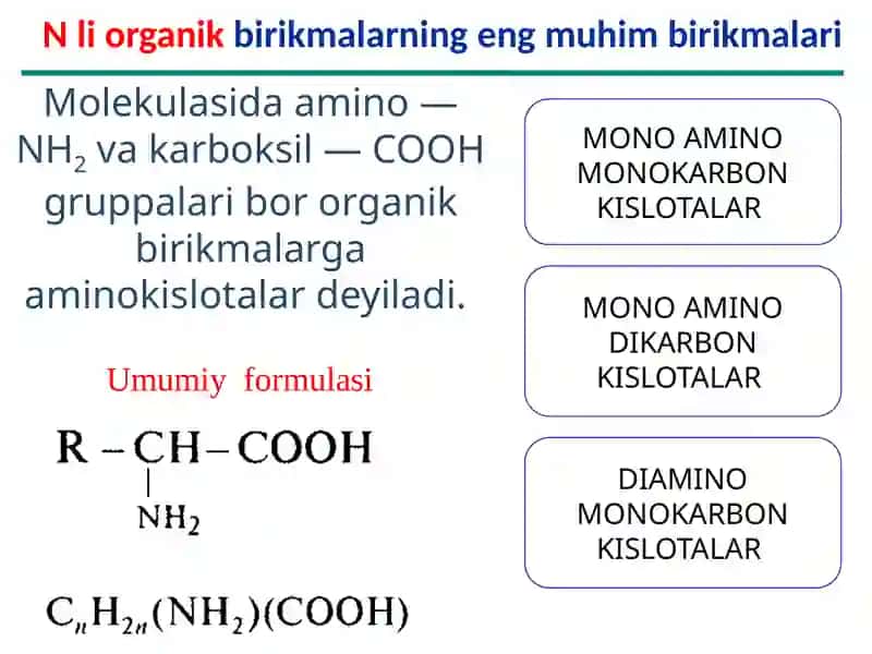 MONO AMINO DIKARBON KISLOTALAR 2