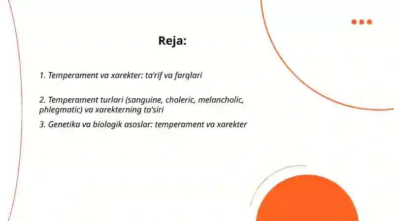 Temperament va xarekter 2