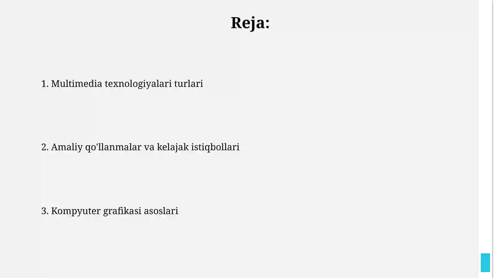 Kompyuter grafikasi va multimedia texnologiyalari 2