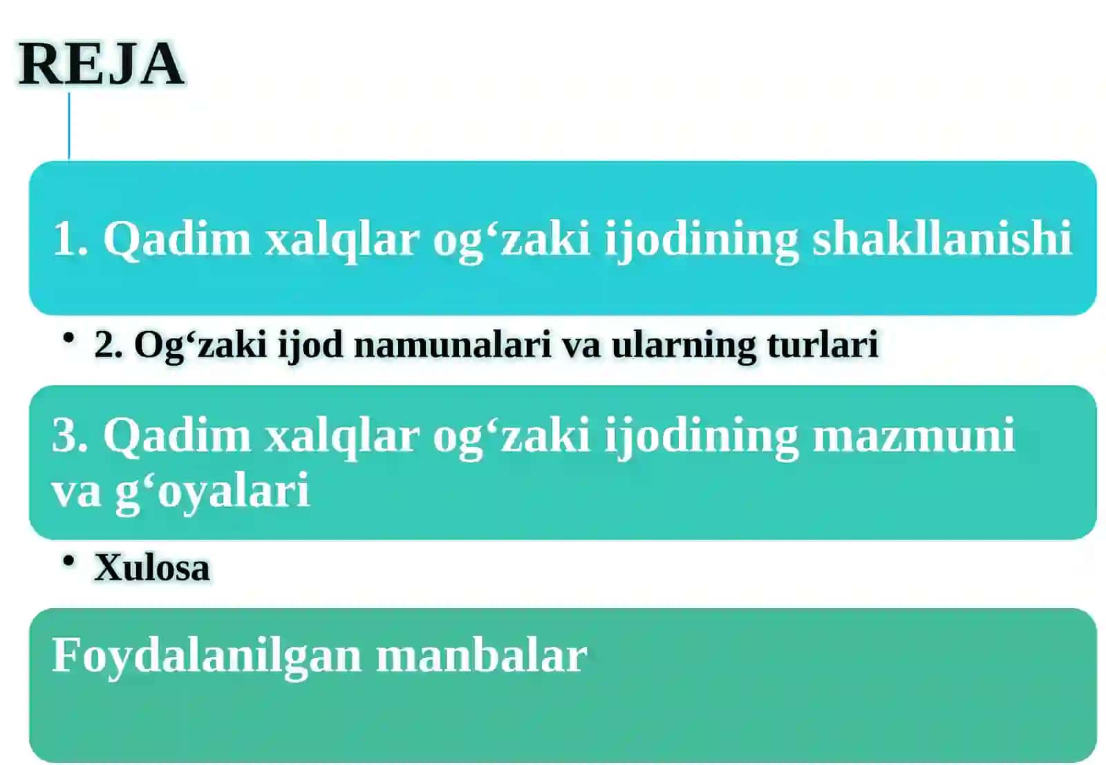 Qadim xalqlar og‘zaki ijodi namunalari 2