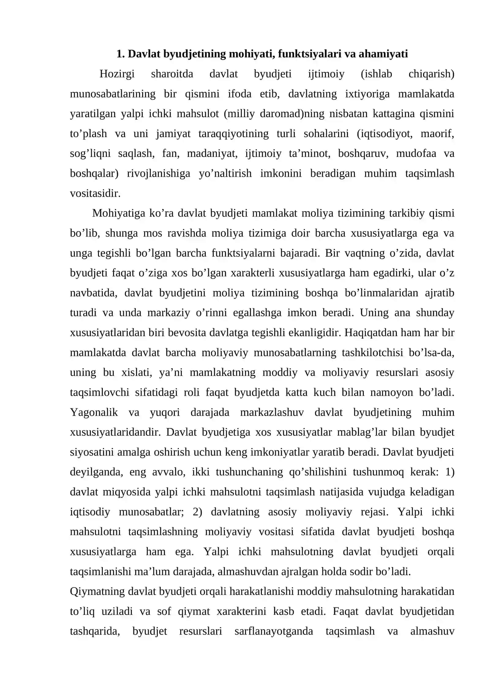 Davlat byudjeti. Soliqlar 2
