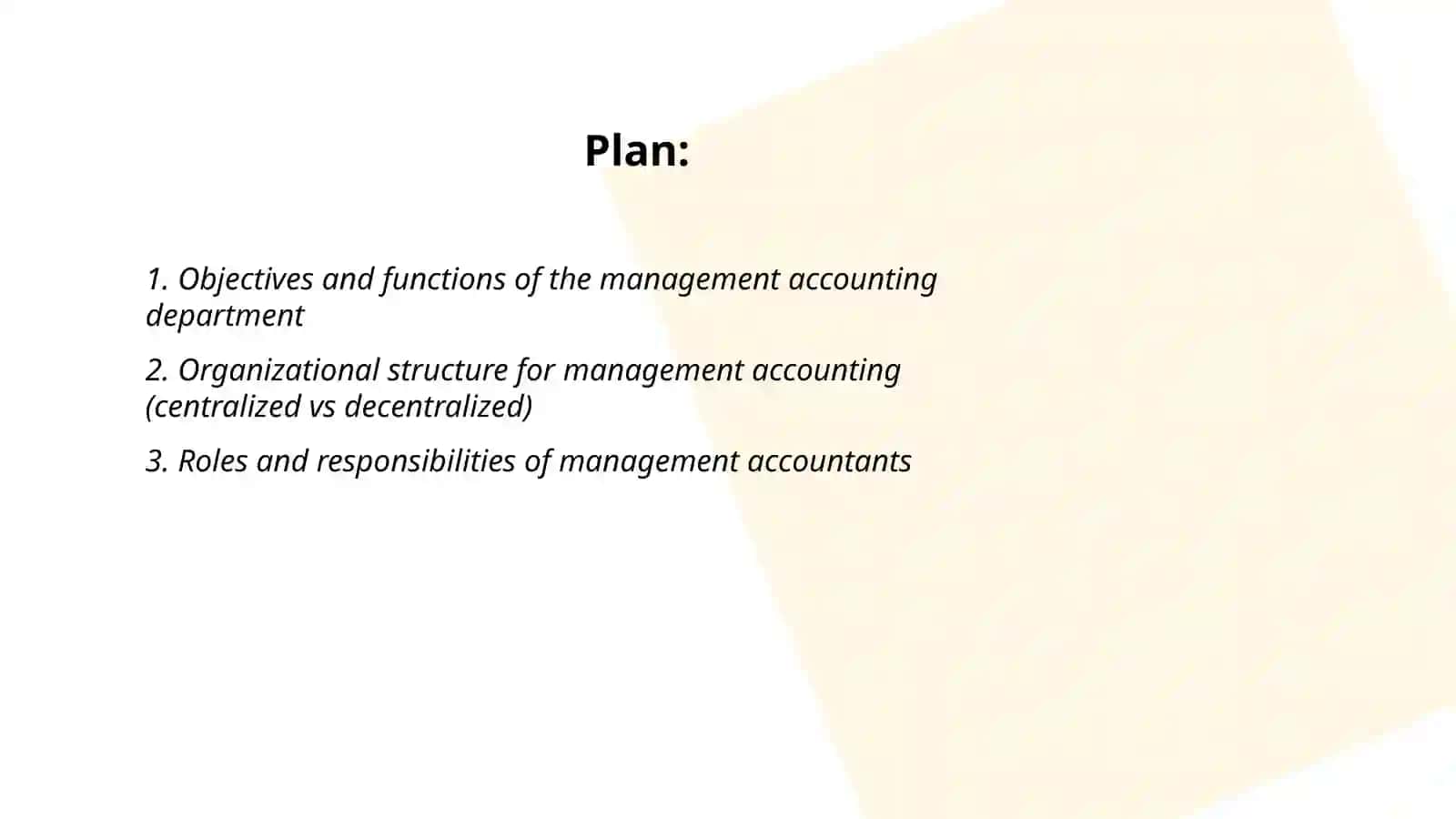 organization of management accounting 2