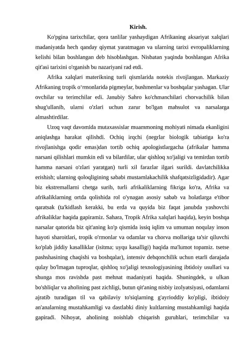 Afrika xalqlari madaniy hayoti 2