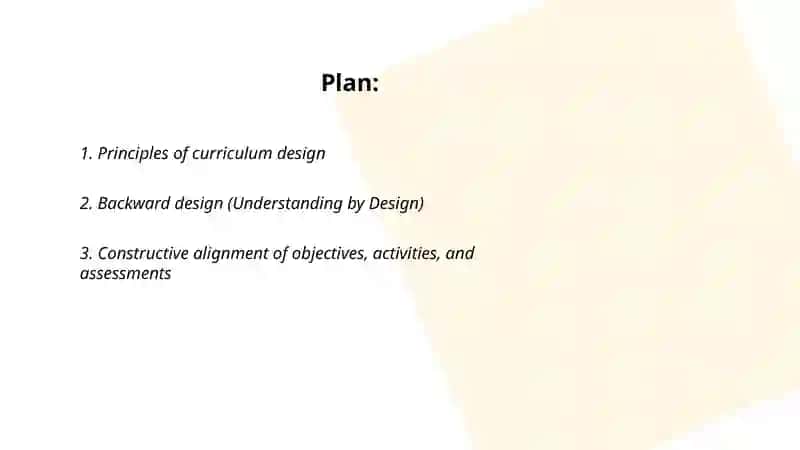 Syllabus design and curriculum development 2