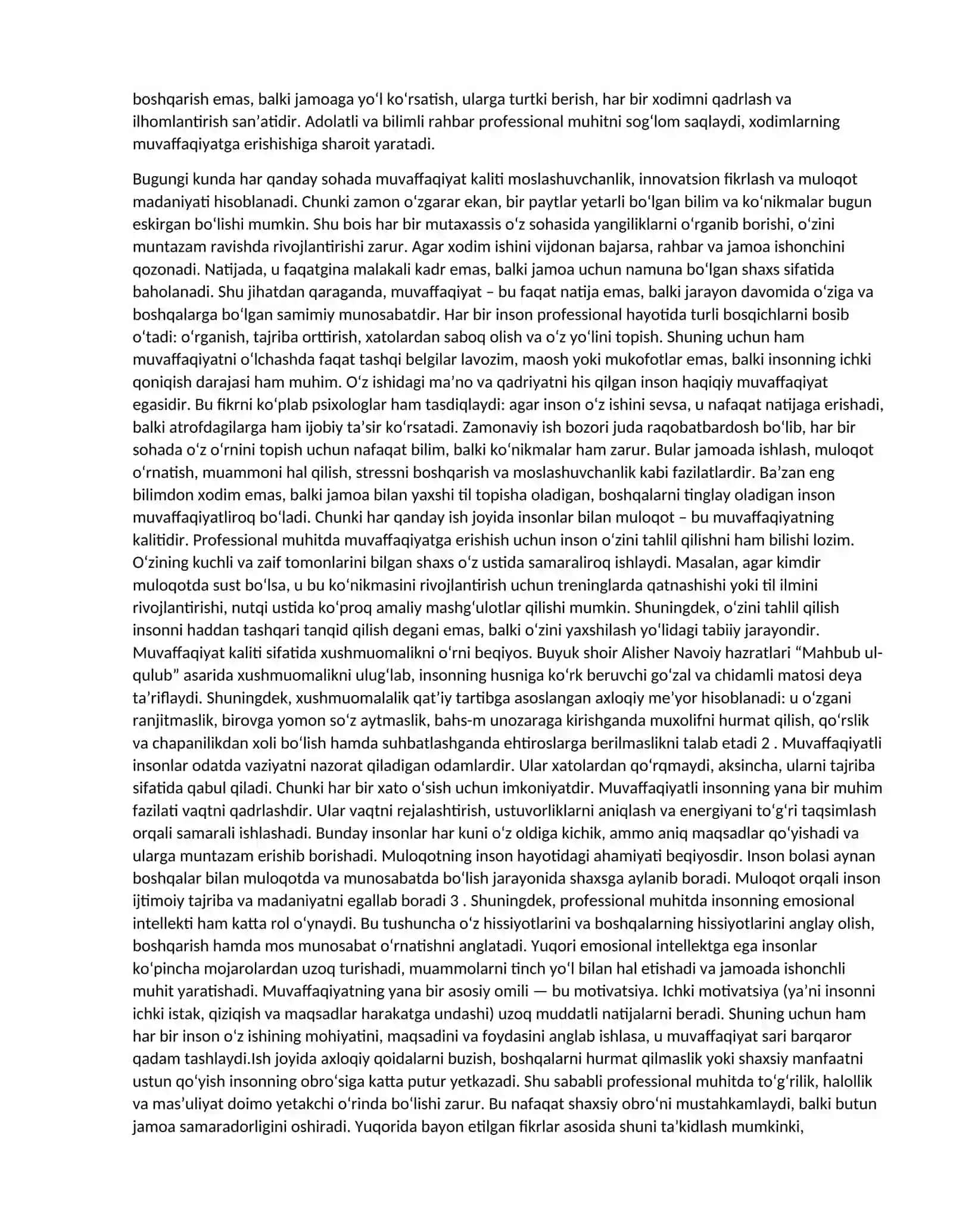 Kasbiy nutq madaniyati fanidan yozgan maqola 2