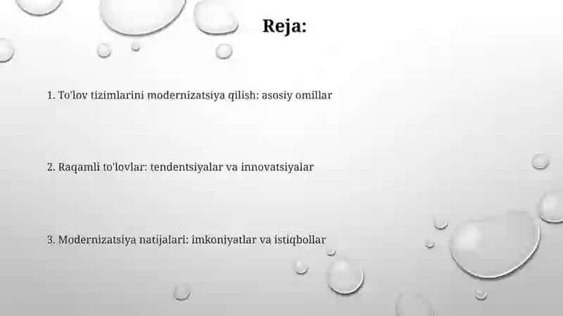 Tolov tizimlarini modernizatsiyalashuvi 2
