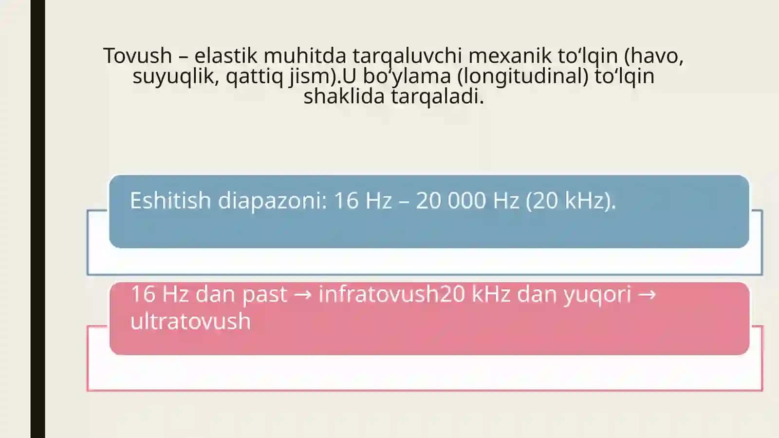 Eshitish sistemasining fizik xususiyatlari 2