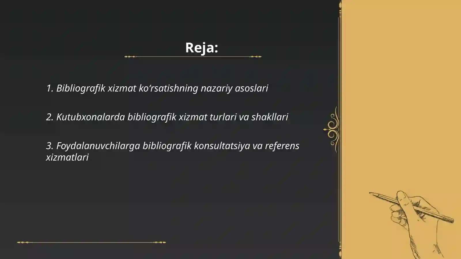Bibliografik xizmat koʻrsatish 2
