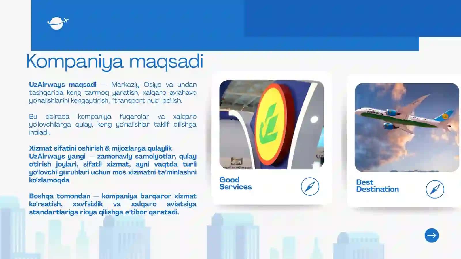Uzairways kompaniyasining menejment strategiyasi 2