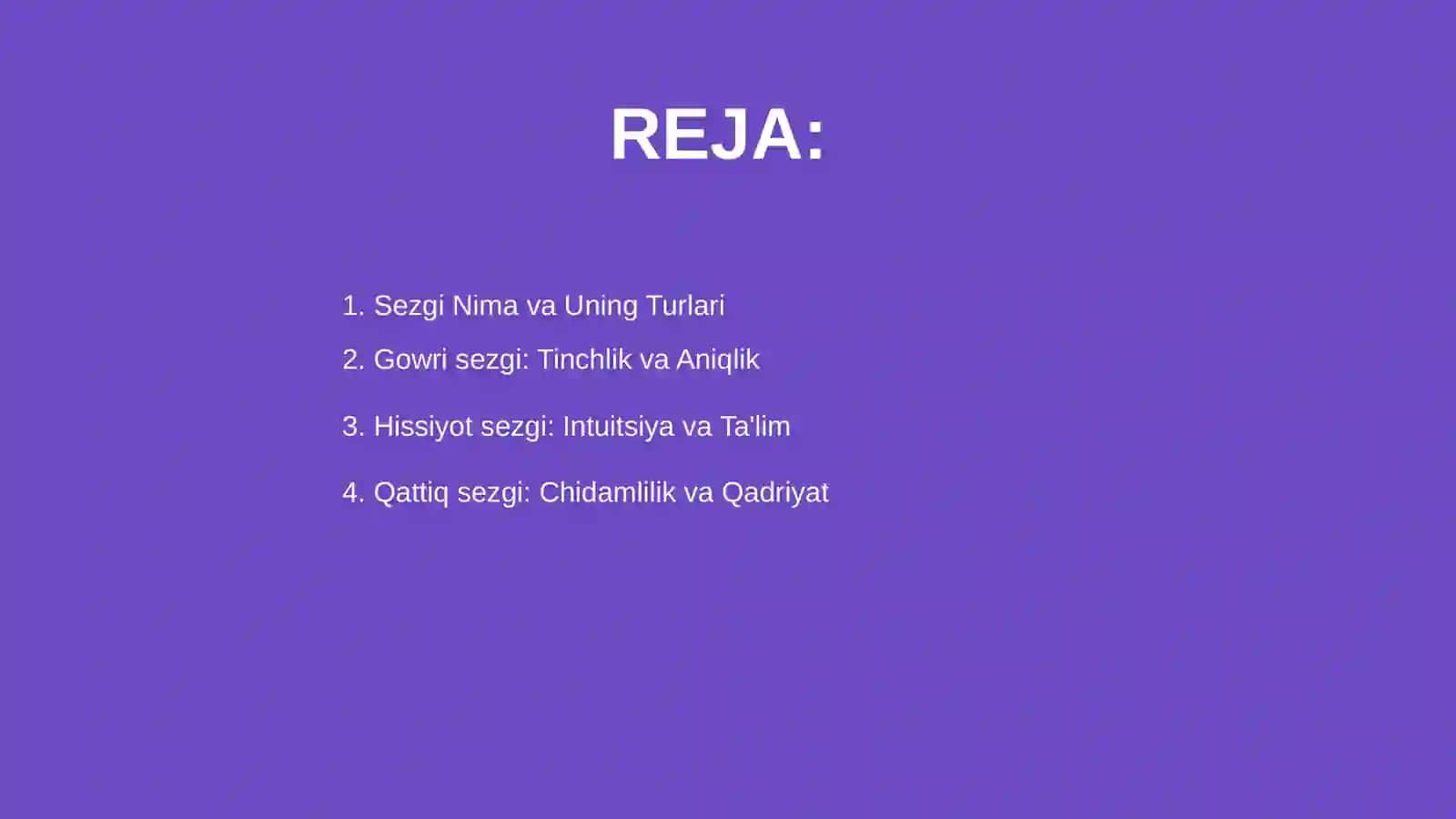 Sezgi turlari ppt 2
