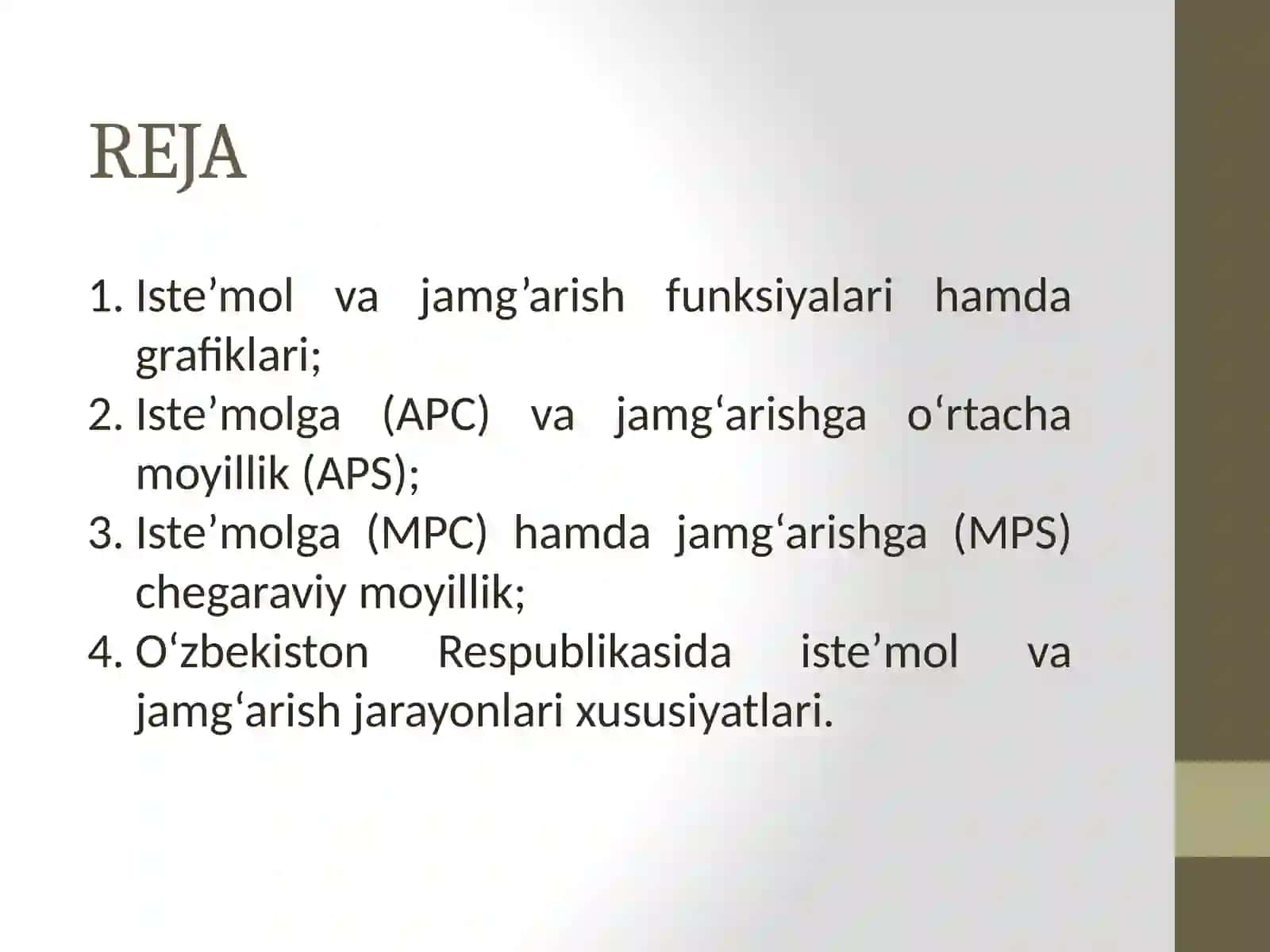 Dinamik makroiqtisodiyot 2