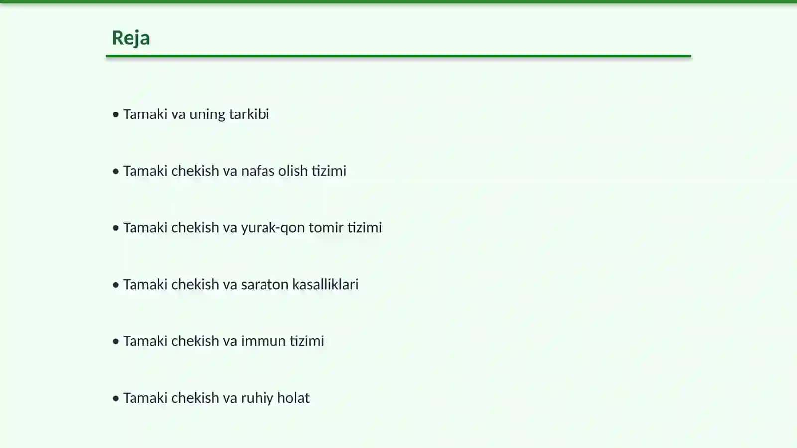 Tamaki chekishning inson organizmiga ta'siri 2