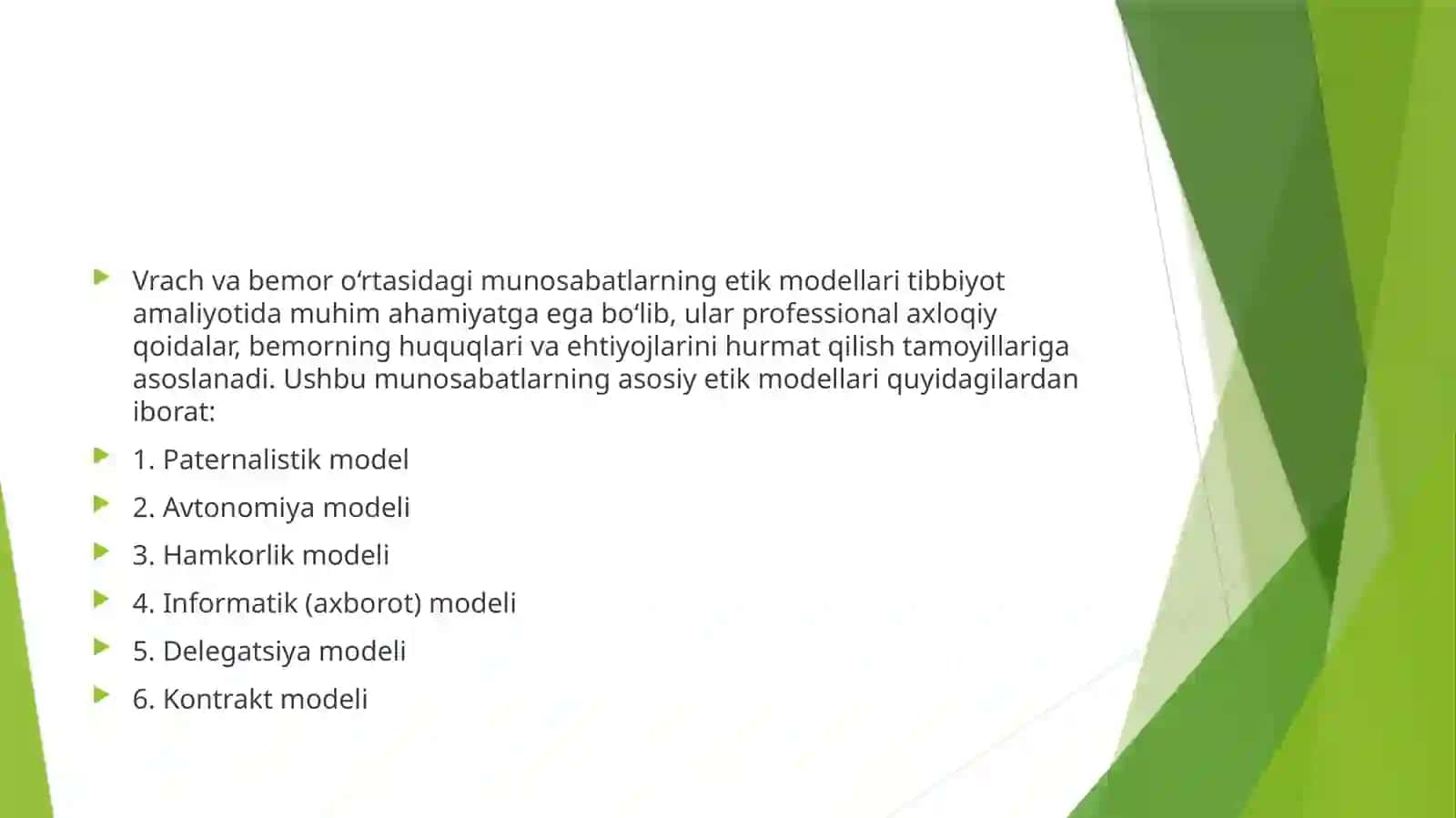 Vrach va bemor munosabatlari 2
