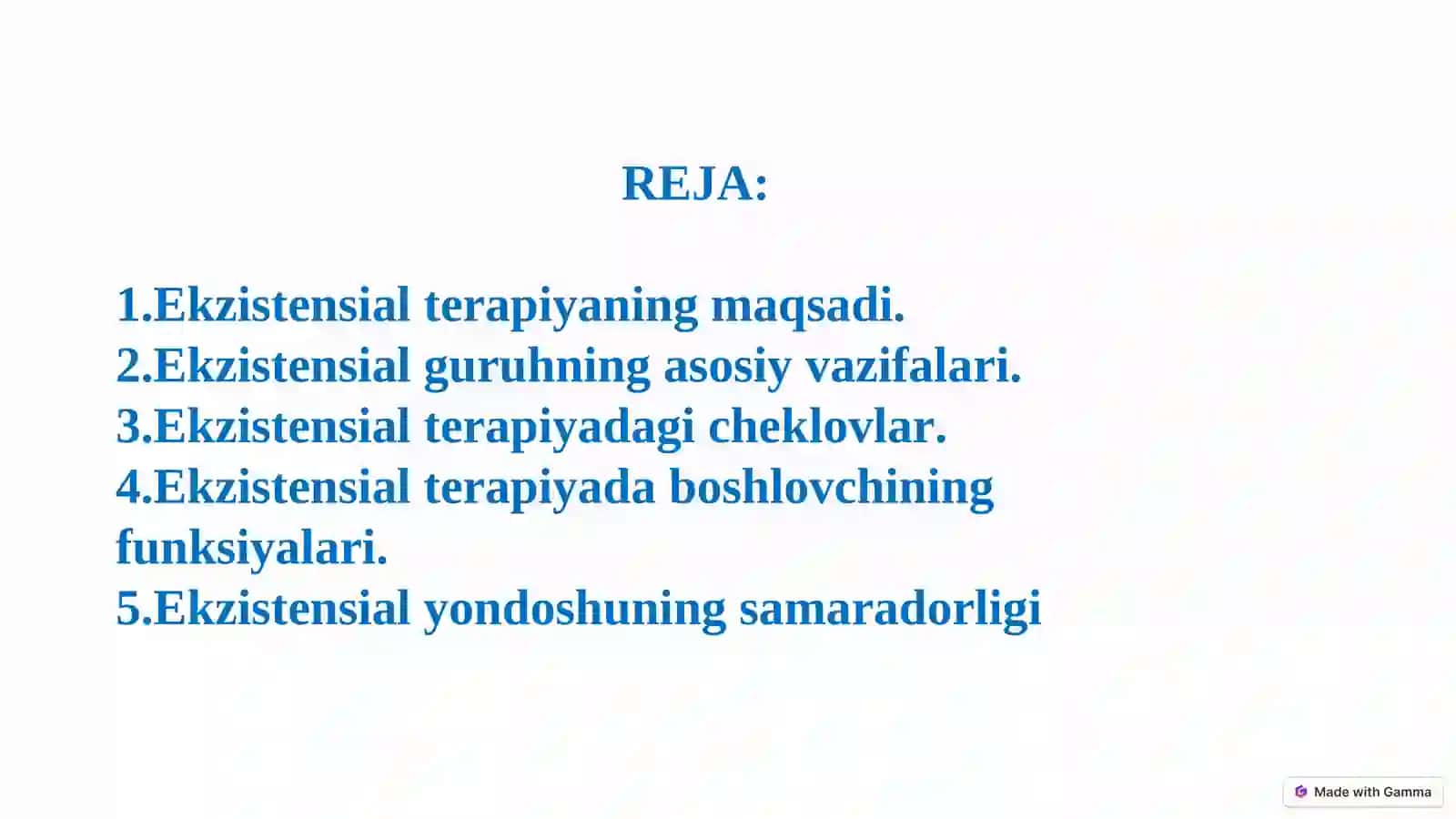 GURUHGA EKZISTENSIAL YONDOSHUV 2