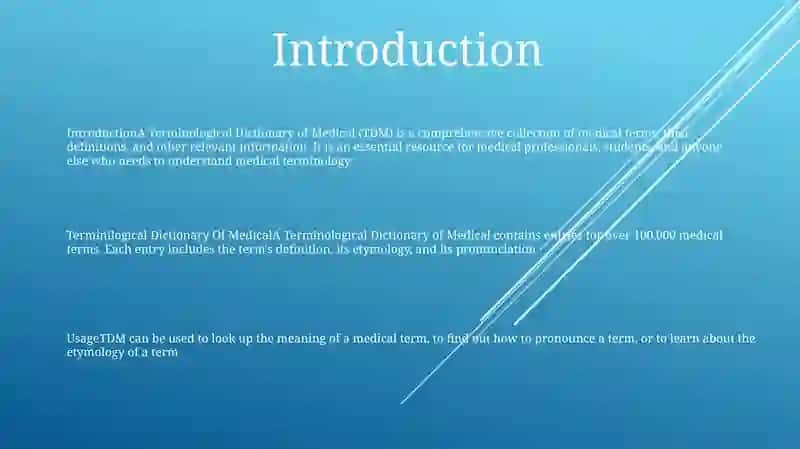 Terminilogical Dictionary Of Medical 2
