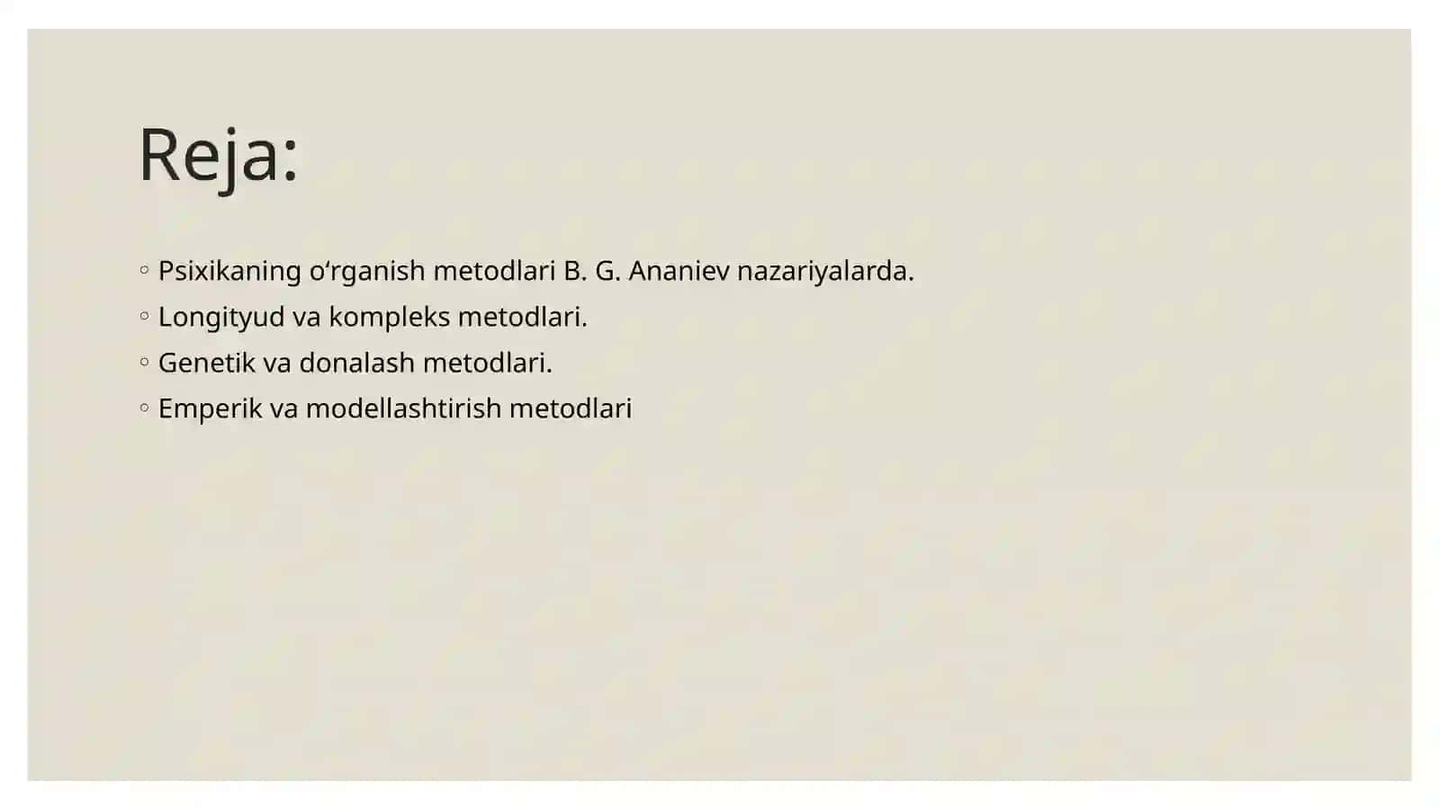 Psixologiyaning zamonaviy tadqiqot metodlari 2