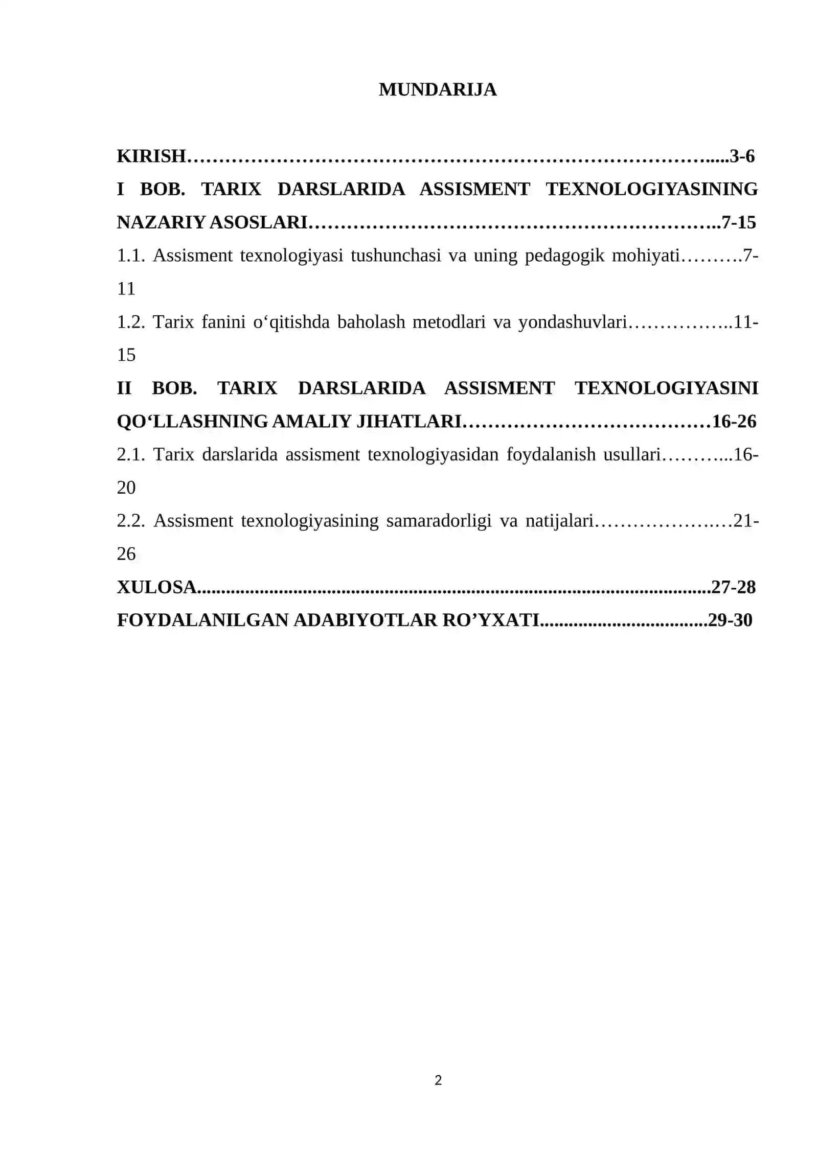 Tarix darslarida Assisment texnologiyasidan foydalanish 2