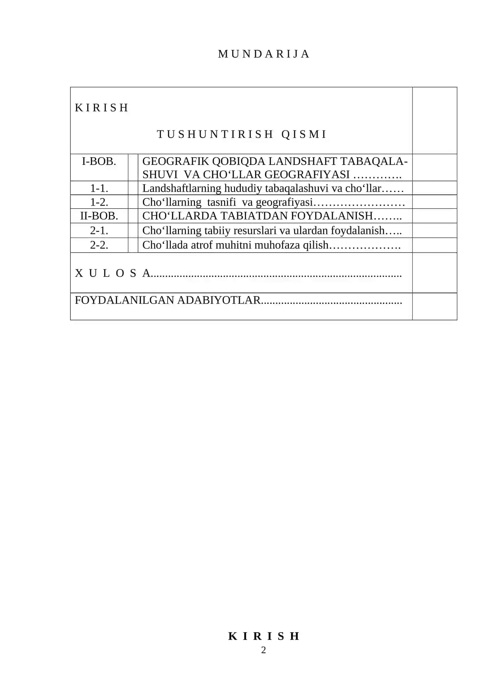 Cho‘llarda tabiatdan foydalanishning geoekologik jihatlari 2
