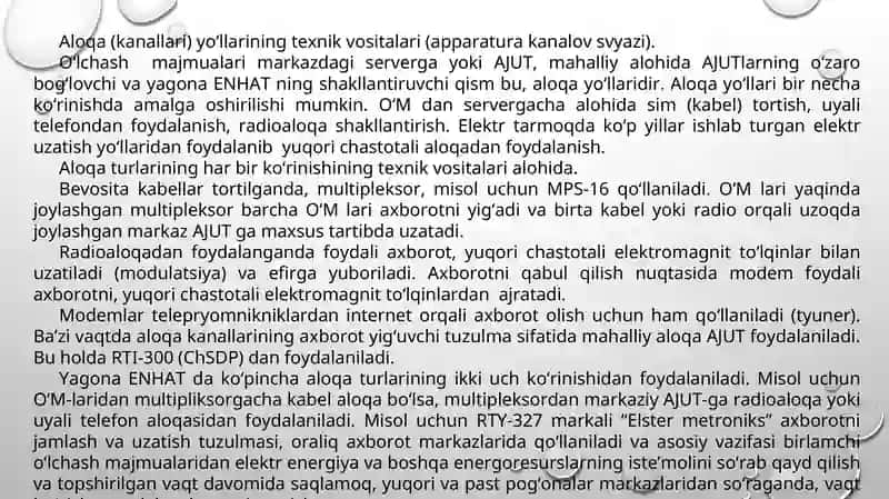 Infokommunikatsiya tizimlarida energotejamkorlik va resurs tejamkorlikni intellectual boshqarish qurilmalari 2