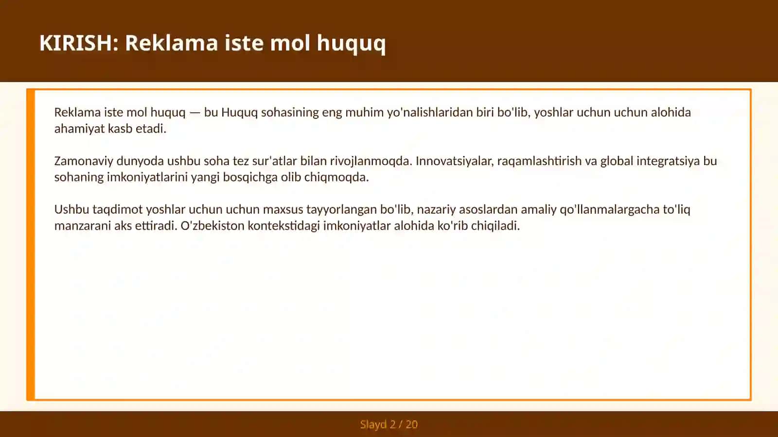 Reklama iste mol huquq 2