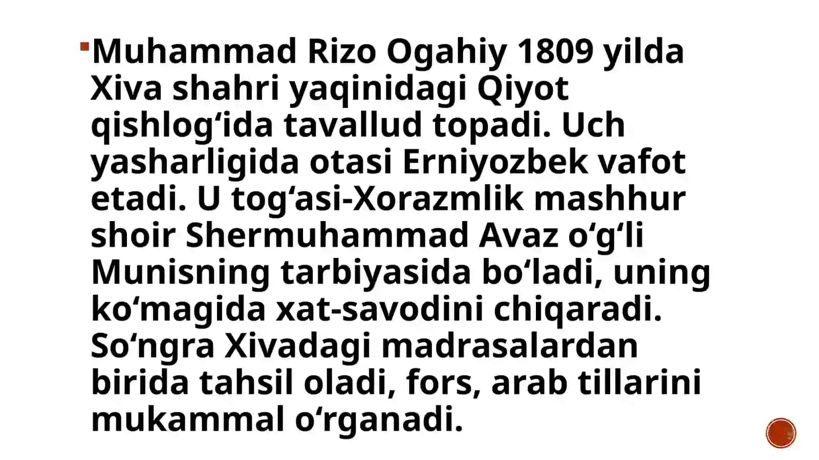 Ogahiyning hayoti va ijodi 2