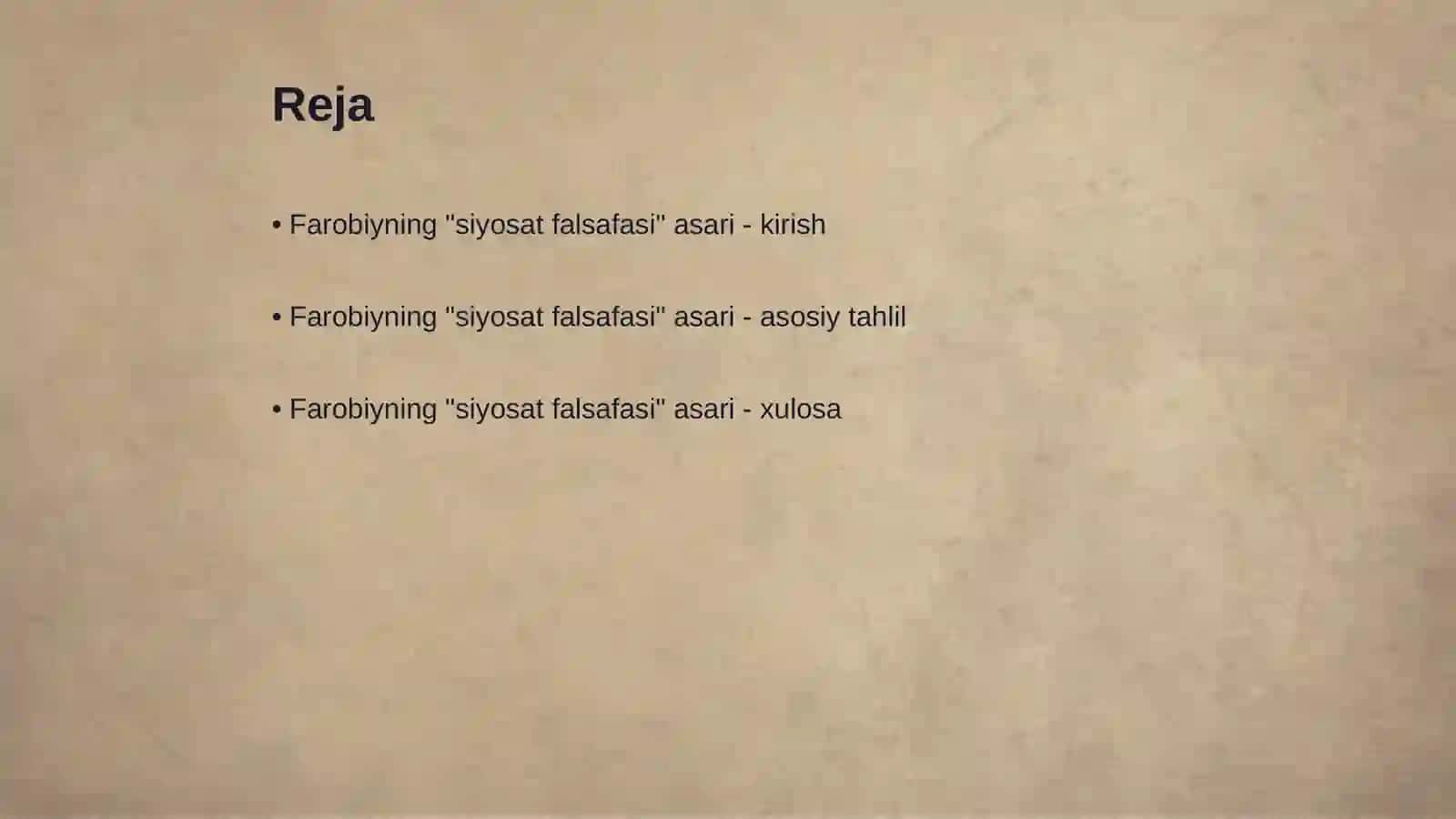 Farobiyning "siyosat falsafasi" asari 2