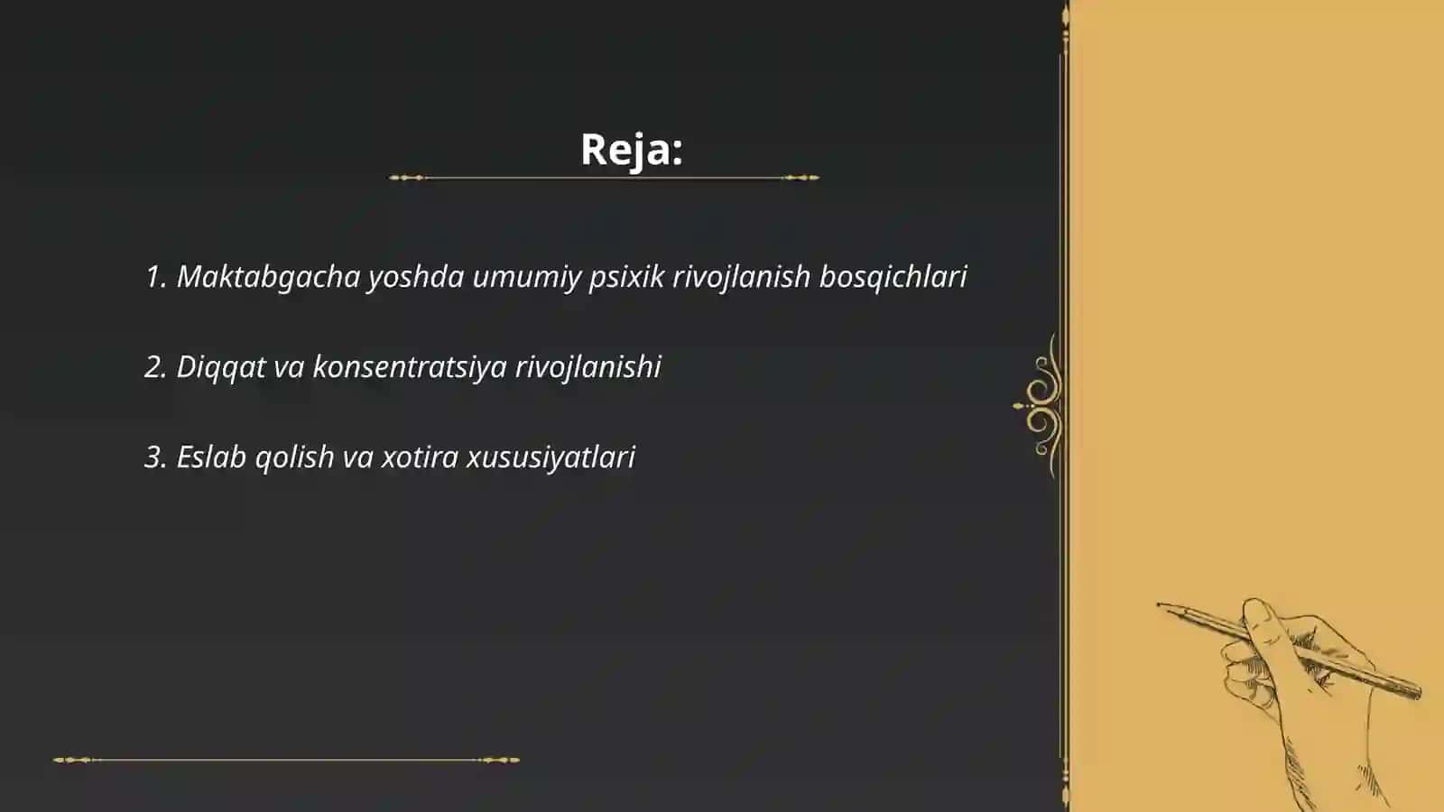 Maktabgacha yosh davrida psixik rivojlanish xususiyatlari 2