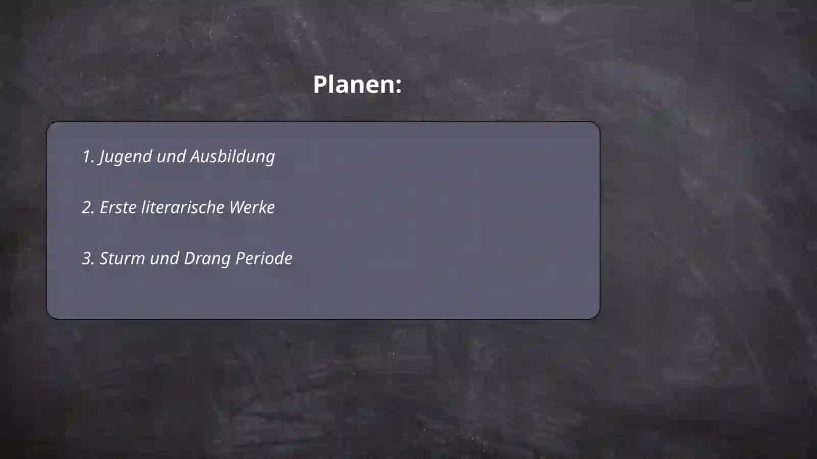 Das Leben und schaffen von Johann Wolfgang Geothe 2