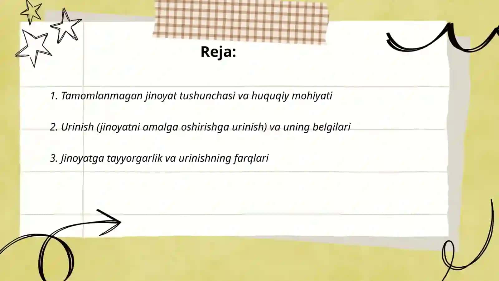 Tamomlanmagan jinoyat 2