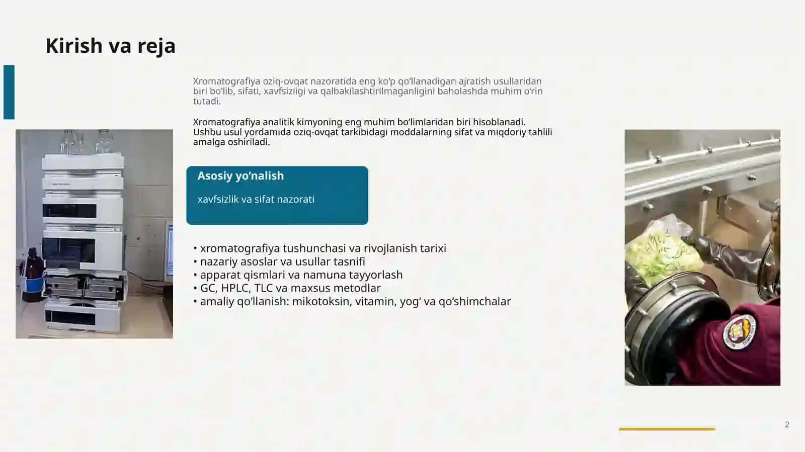 Xromatografiya va xromatografik tahlil usullari 2
