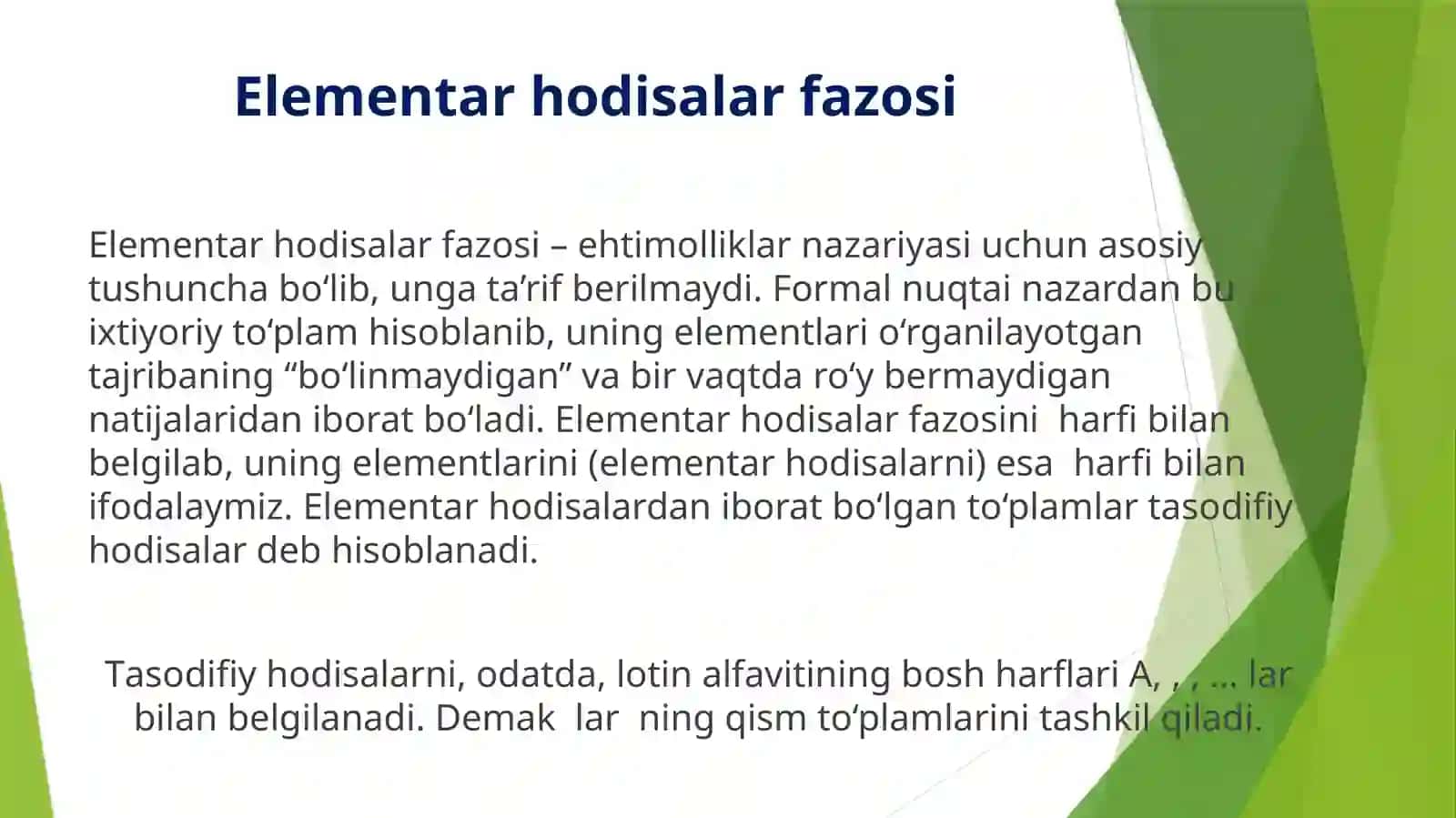 Elementarhodisalar fazosi 2