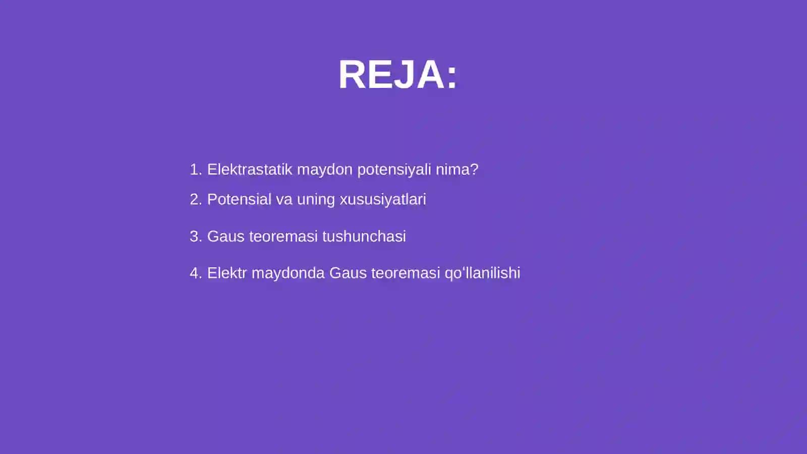 Elektrastatik maydon potensiali 2
